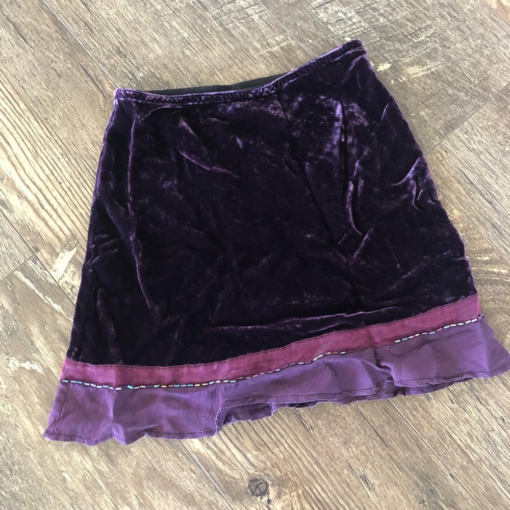 EUC Jigsaw Jr 4-5T Purple Velvet Skirt